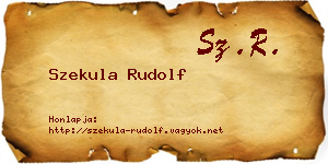 Szekula Rudolf névjegykártya